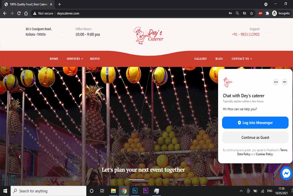 deys-caterer-website-screen-shoot